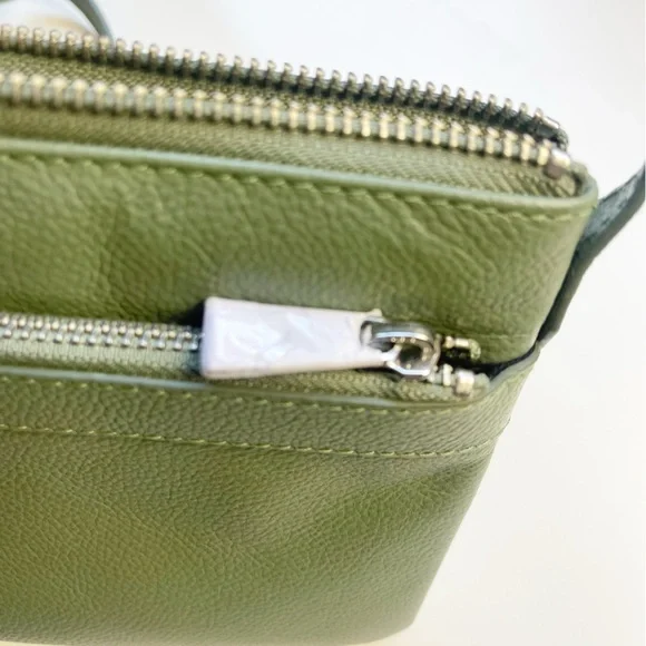 NWT Zadig & Voltaire Stella Wings Green Leather Crossbody Bag